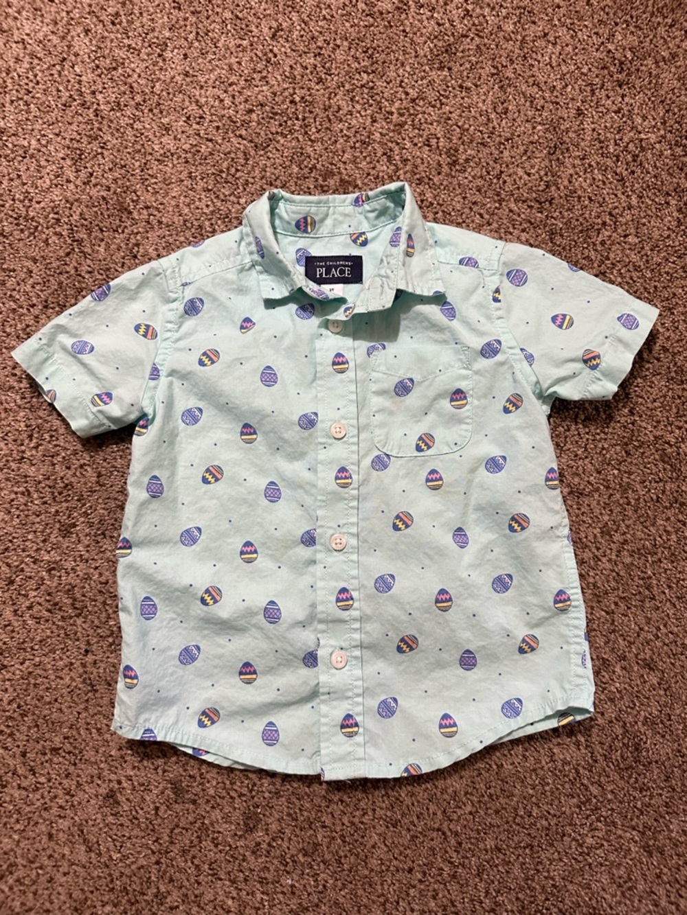 The Children's Place light blue Short-Sleeve Button-Up Shirt
